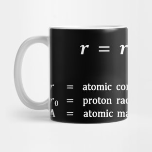 Formula, atomic core radius, white Mug